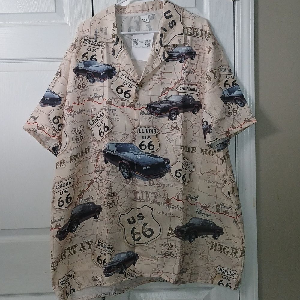 Route 66  Monte Carlo button down short sleeve casual shirt Sz 3XL NWT